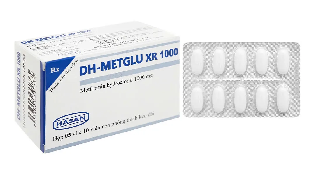 DH-Metglu XR 1000mg Hasan (H/50v)  – Kiểm soát đường huyết ổn định, tiện lợi dài ngày
